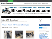 Tablet Screenshot of bikesrestored.com
